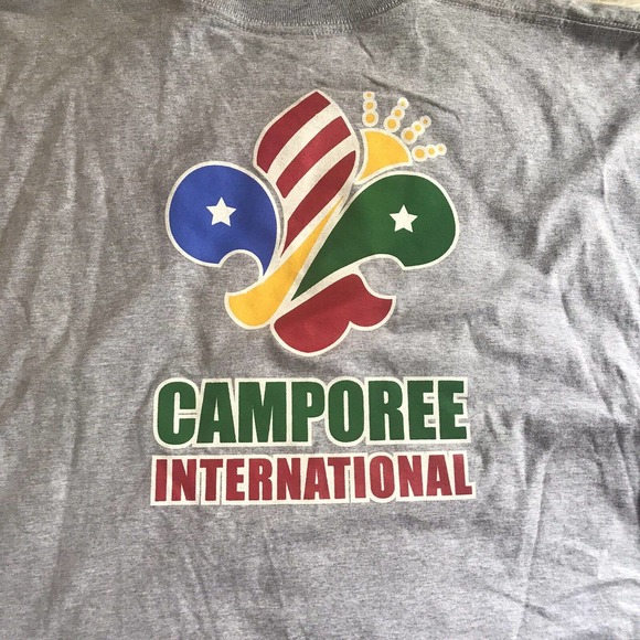 Boy Scout Camporee International Graphic T Shirt Vintage South Pole Tag Grey - Picture 5 of 6